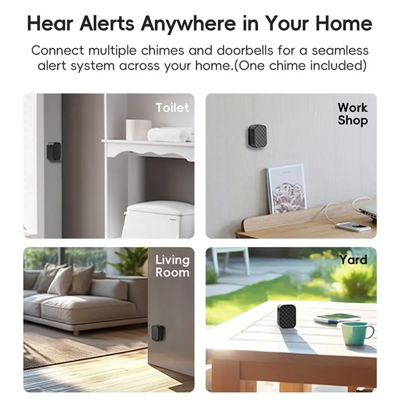 【ADD TO CART 】Dual Lens Video Battery/Wired Power Doorbell Wireless With Chime, 2-Way Audio, Voice Change Functionality