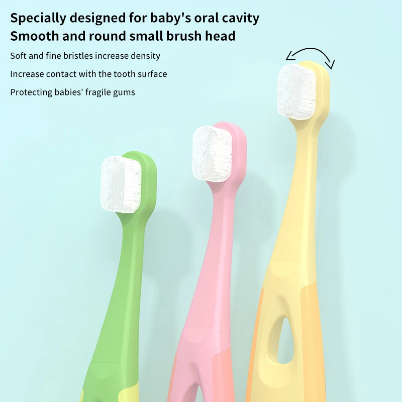 Baby Toothbrush & Kids Toothbrush For Age 2-12 Years Old Extra Soft Toothbrush With 10000 Soft Floss Bristle For Baby Gum Care