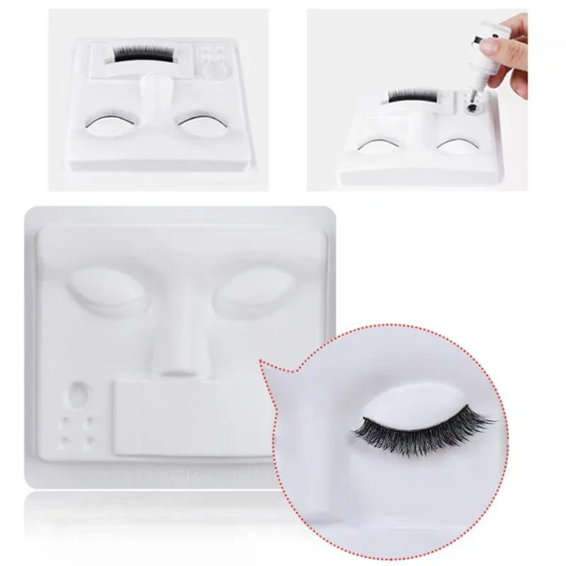 /Kuz/1PCS Handmade Practice Training False Eyelash Extension Plastic Mannequin Model Head