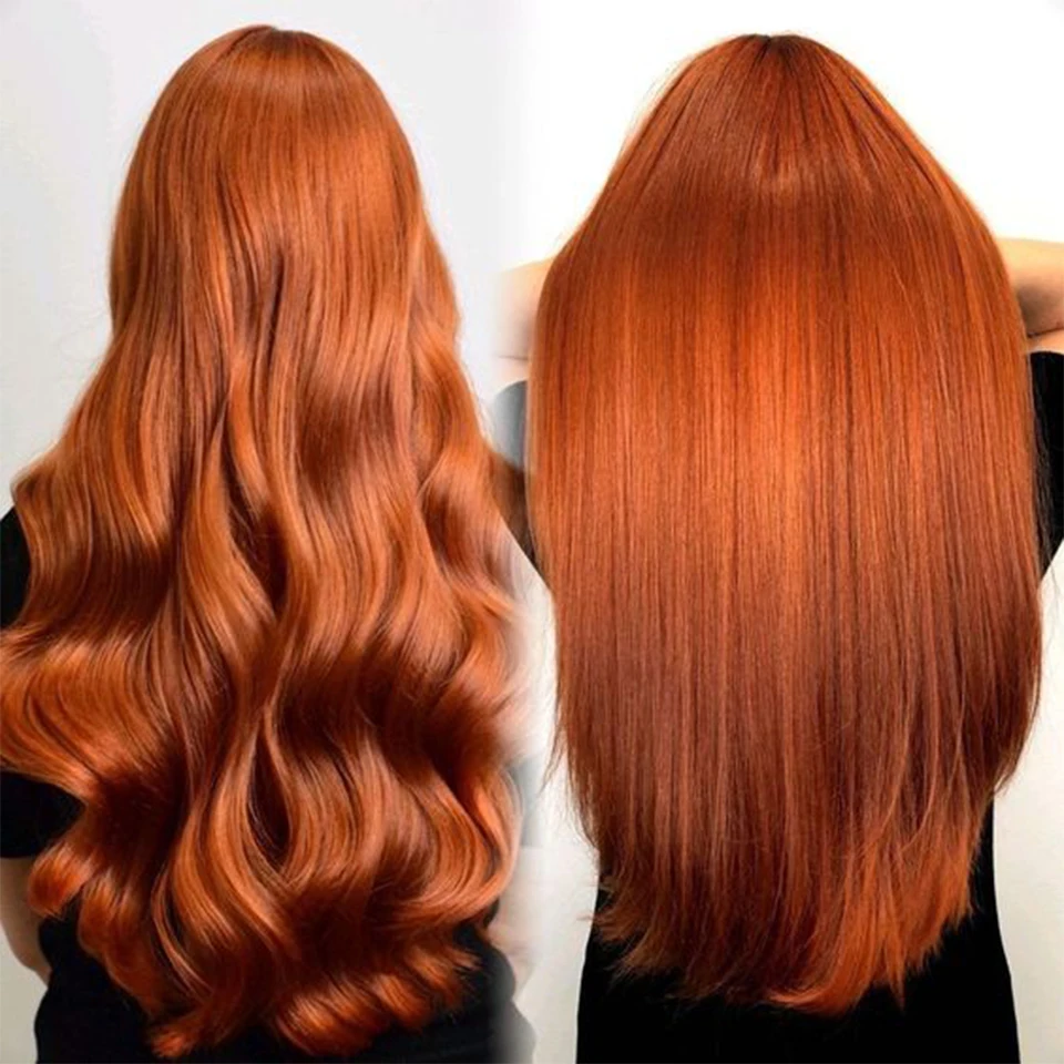 Menselijk Haar Bulk Voor Vlechten Zonder Inslag 350 # Gember Oranje Vietnamese Haar Maagd Remy Roodbruine Rechte Natuurlijke Haarverlenging