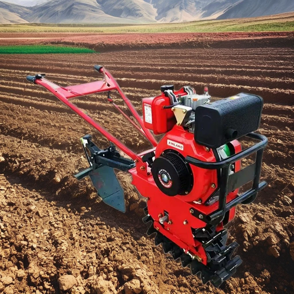 Micro 80 Micro Tillage Multifunctional Mountain Rotary Tiller Ditching Plow Soil Weeding Ridge Fertilization Farm Cultivation