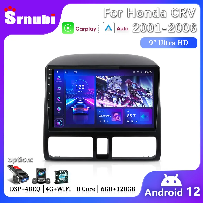 

Wireless Carplay Auto 2Din Android Car Radio for Honda CRV CR-V 2001 2002 2003 2004 2005 2006 Multimedia Player Stereo Head Unit