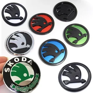 ABS Car Front Heck Emblem, Trunk -Logo -Aufkleberzubehör, Skoda Fast Fabia 1/2 Karoq Yeti Superb Vision Octavia A7 Rs 12 Hauptverkäufe LED Kombi Lighthouse - №4