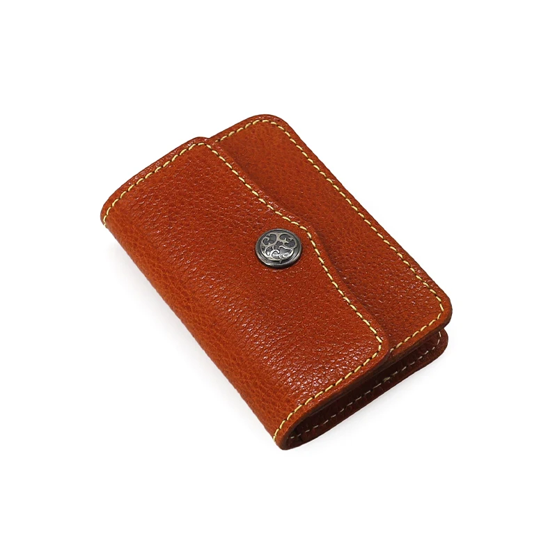 Etui na dokumenty ręcznie robione torebki na karty kredytowe ze skóry bydlęcej Organizer w stylu Vintage portmonetka Mini portfele — zdjęcie 6