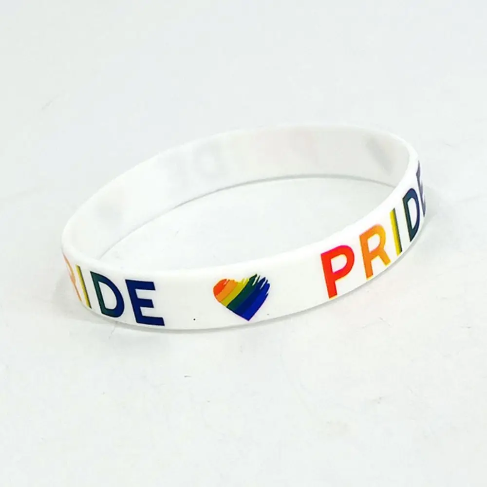 10pcs Special Lovers 6-segment Bracelet Six Colour Against Homophobia Pride Bracelet Friendship Rainbow Rubber Wristband