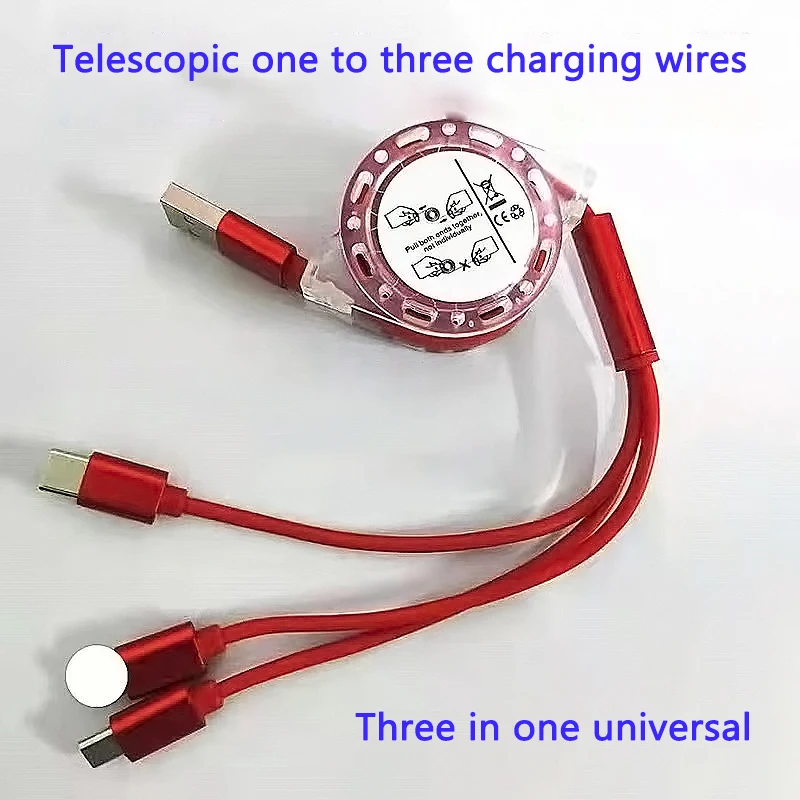 3 in 1 USB Cable For Lightning Type C Micro USB Fast Charging Cable For iPhone  Android Phones Quick Charge