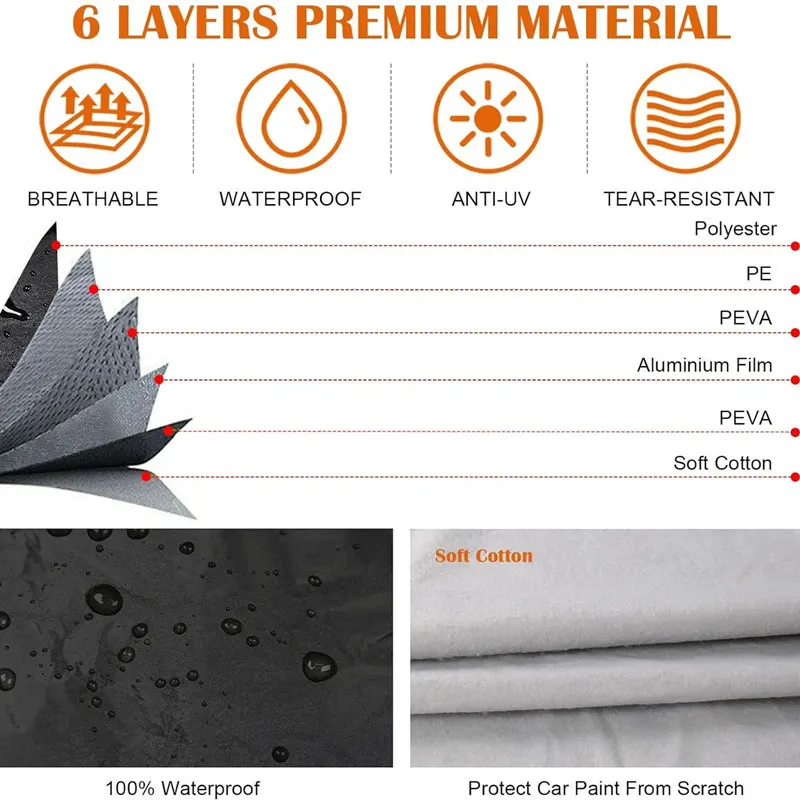 

Чехол для автомобиля 210T, получехол для BMW Mini R55 R56 R60 R61 F55 F56 2004 года выпуска и новее, пылезащитный, водонепроницаемый, с защитой от УФ-излучения, для крыши и капота