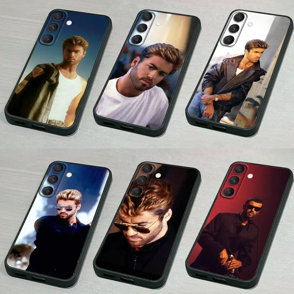

G-George M-Michael Phone Case For Samsung S 25,24,23,22,30,21,10,9,Ultra,Plus,Lite,FE,4,5G Black Soft Case