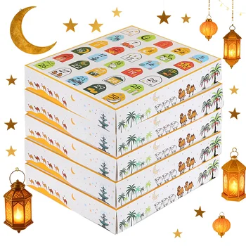1-10Pcs Eid Countdown Advent Calendar Gift Box DIY Assembled Ramadan Mubarak 30Days…