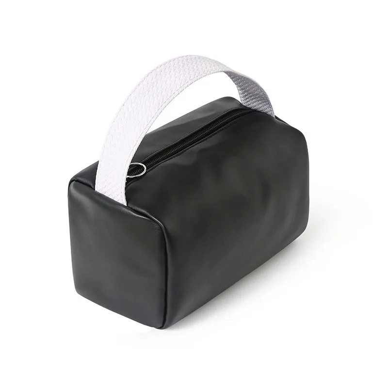 

С застежкой-молнией и ручкой, набор туалетных принадлежностей для макияжа, однотонная косметичка, чехол для макияжа, портативный чехол для путешествий