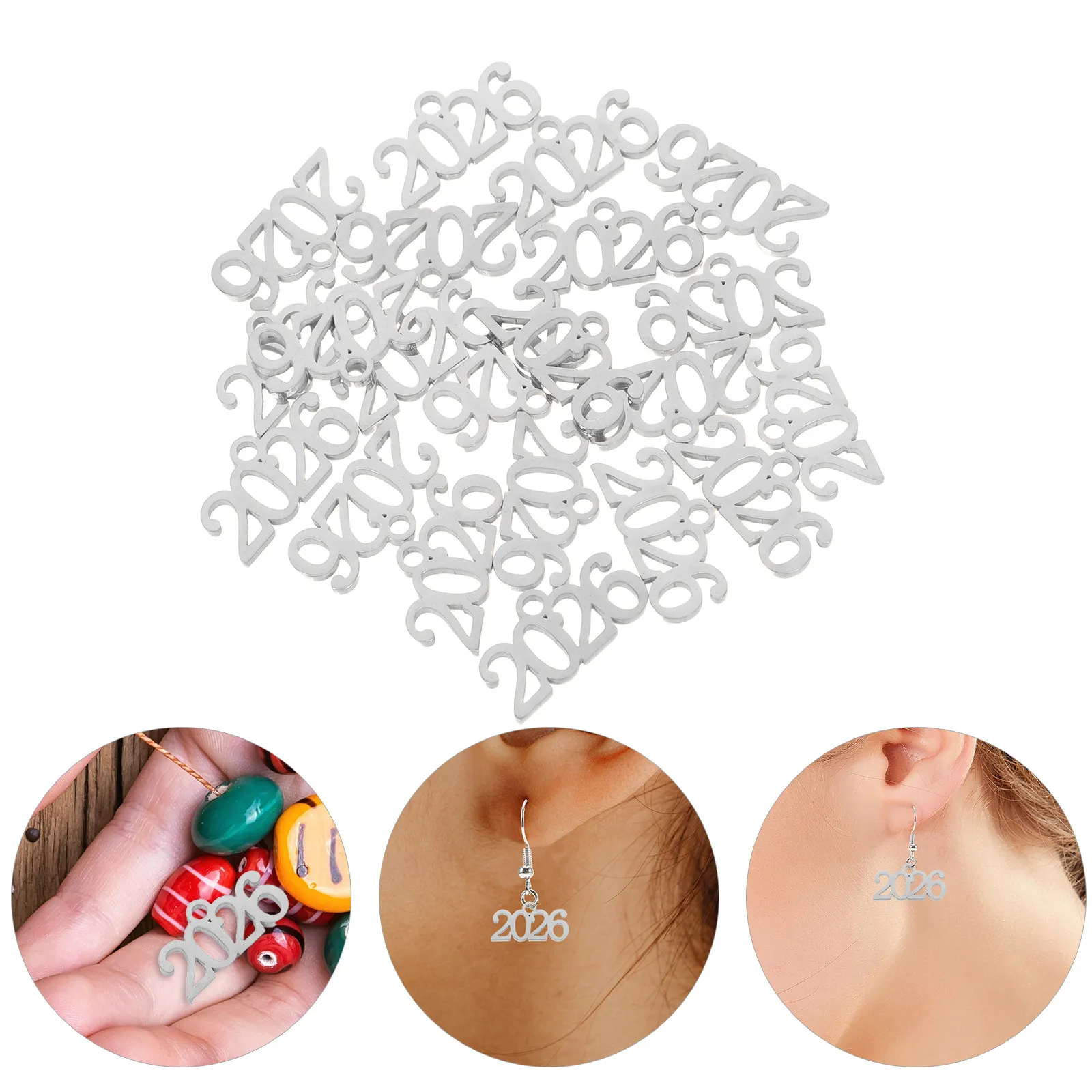 

20 шт. подвесок-цифр из нержавеющей стали для изготовления украшений своими руками: браслетов, ожерелий, брелоков, а также в качестве подарков на выпускной и Новый год