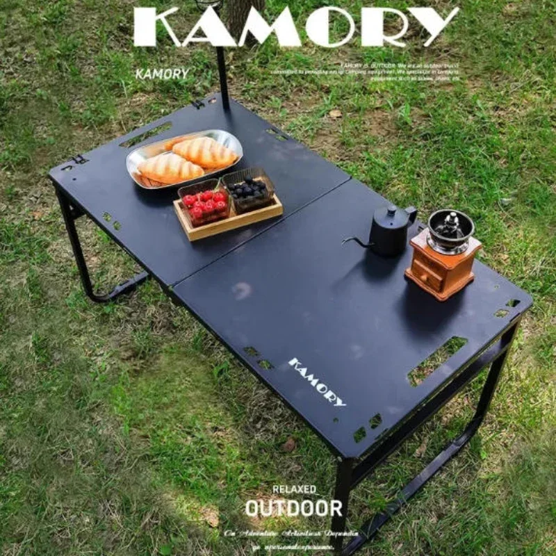 Lightweight Outdoor Picnic Desk Sturdy Compact Table Portable Camping Folding Table Aluminum Lake Side Lawn Outdoor Furniture