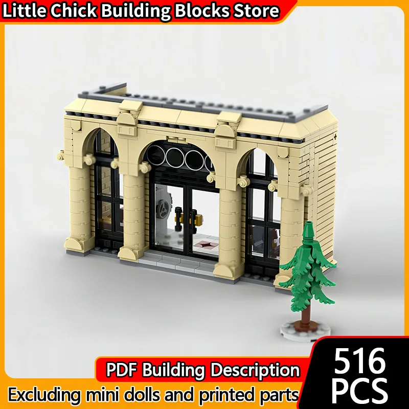 

Популярная киномодель MOC, строительные кирпичи, сцена банка, ребристая, модульная технология, детские праздничные подарки, сборные игрушки, костюм