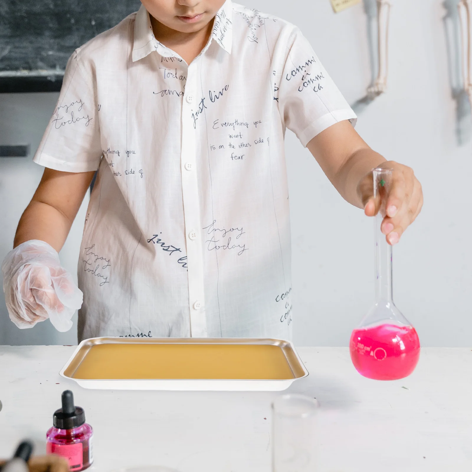 

Stainless Steel Wax Lined Dissection Tray Metal Pan for Biology Labs Middle High School Experiments Laboratory Dissecting Trays