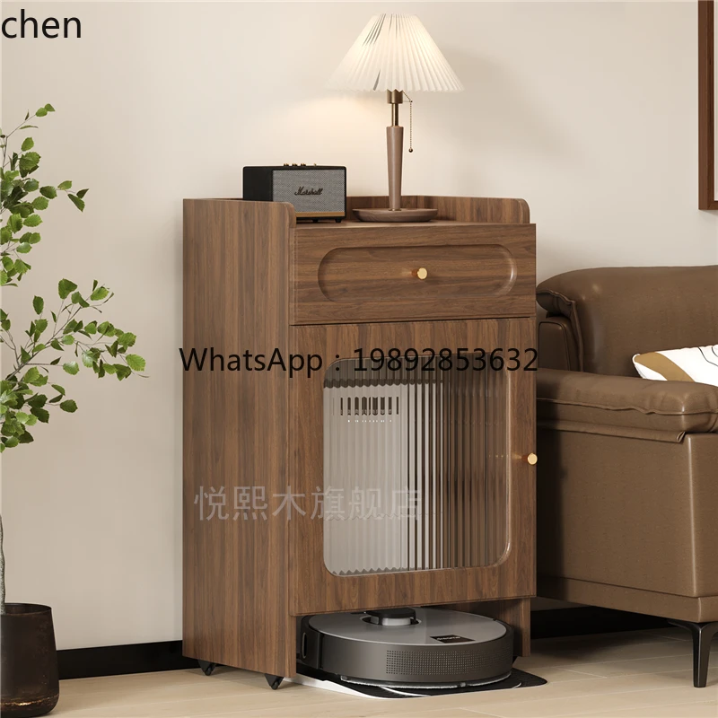WW simple sweeping robot locker, washing machine base station cabinet, rack removable storage cabinet