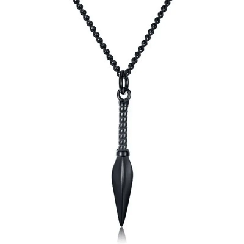 1 Piece Men Domineering Spearhead Necklace Vintage Spear Necklace Alloy Pendant Necklacce Fashion Jewelry