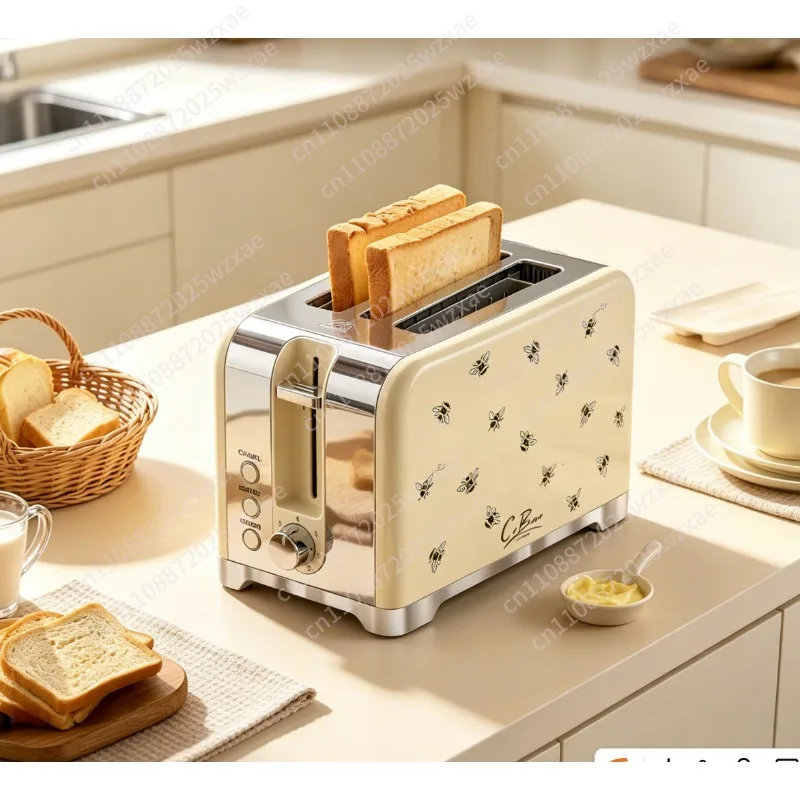 Retro Automatic Toaster Multifunctional Breakfast Machine For Household Bread Heating Kitchen Application