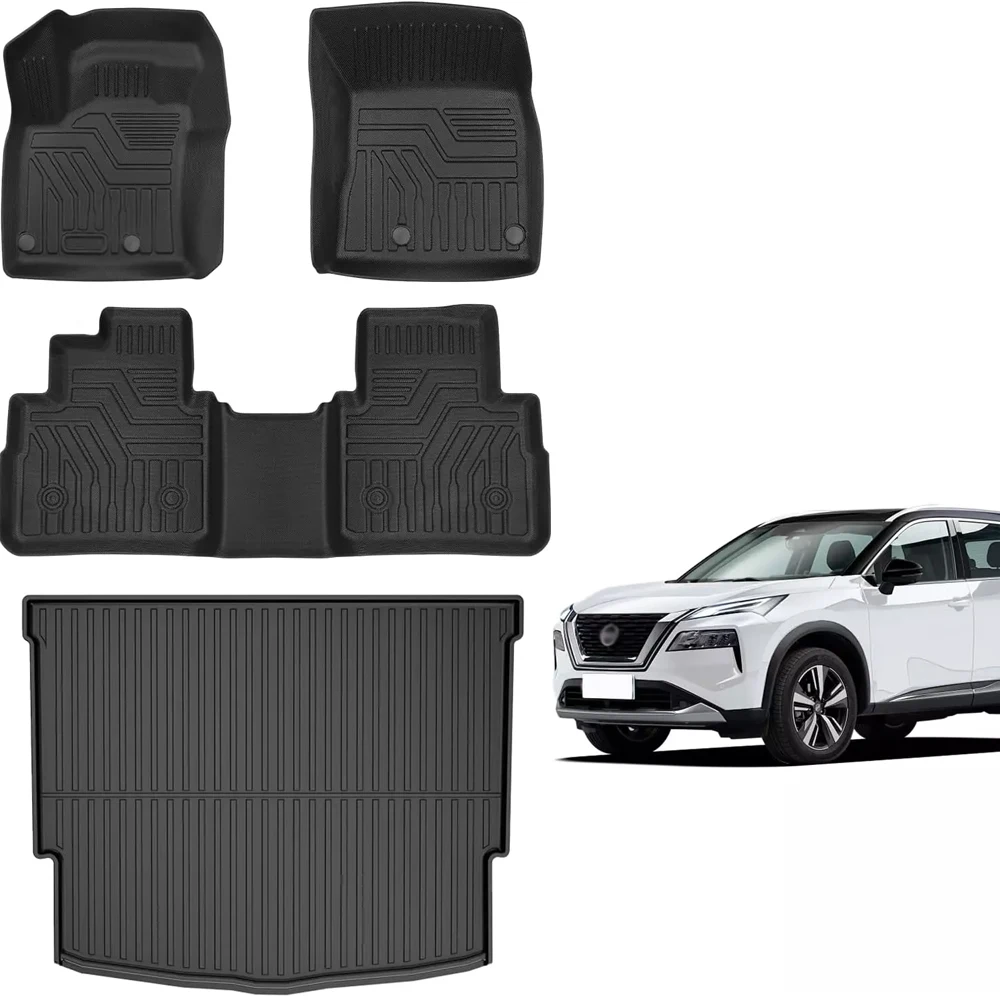 

High Quality Car Accessories Floor Mats Trunk Cargo Liner Durable For 2021-2024 Nissan Rogue TPE All Weather Liner