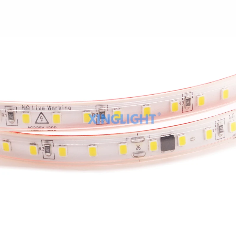 XINGLIGHT 1meter Factory Manufacturing LED DC 220V SMD 2835 Chip 120LEDs RGB Light Strip 8W/M Hollow Sleeve Light String Strip
