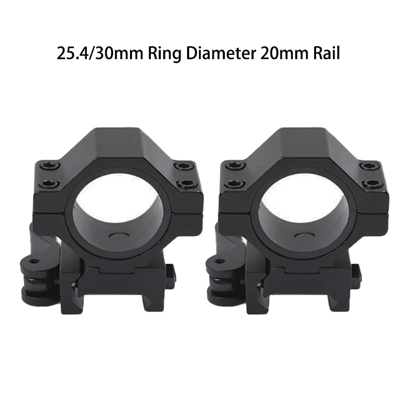 QD Release Metal 1 Inch/30mm Ring Mount Pipe Bracket Dovetail 20mm For Flashlight Laser Hunting Accessories