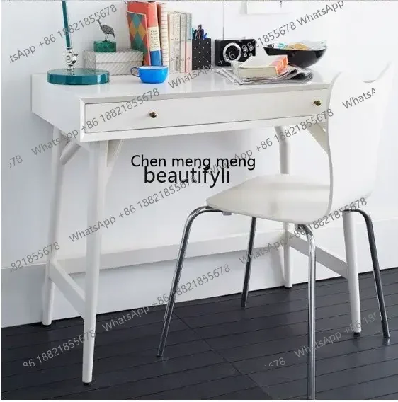 2003Desk Modern Minimalist Computer Desk with Drawer American Office Table Study Furniture
