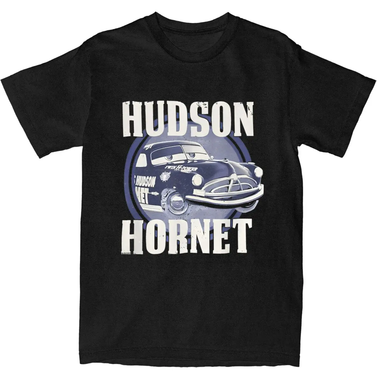 Hudson Hornet Badge T Shirt Popular T-Shirts Short Sleeve Y2K Casual Tshirt Beach 100 Cotton O Neck Oversized Tees