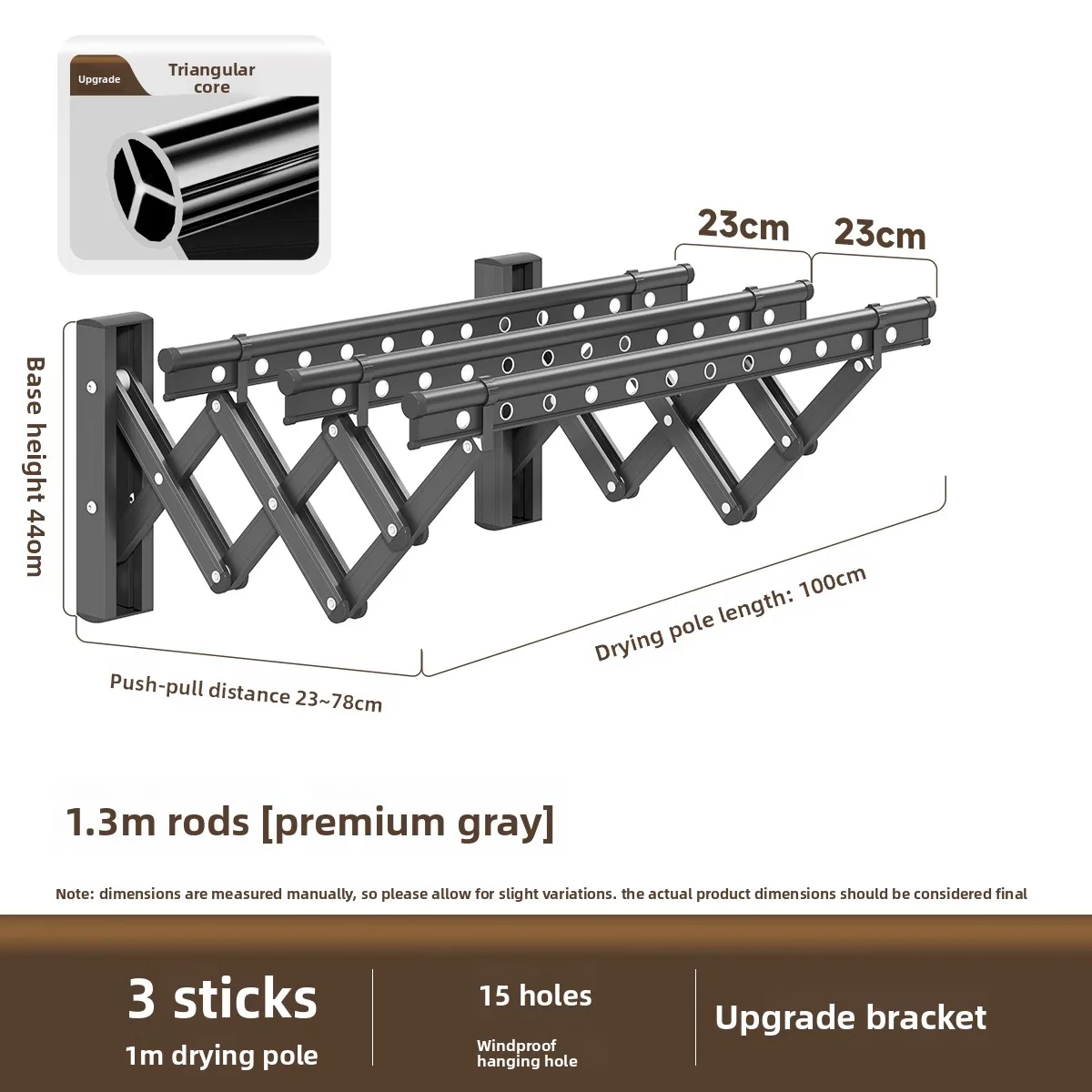 Retractable Side Wall Clothes Drying Rack Foldable Laundry Hanger for Small Balcony Window Space Saving Design