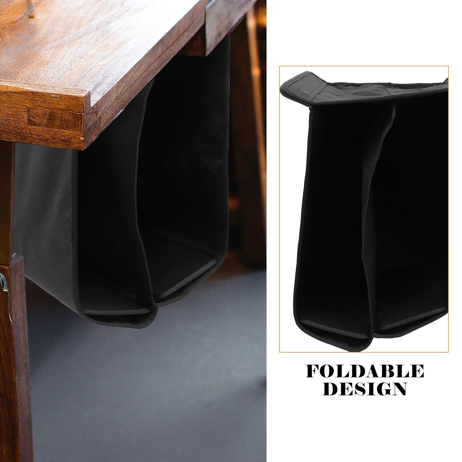 

Foldable Under Desk Storage Organizer Box File Spacious Office Supplies Book Shelf File Holder Hidden Desk Organizer Box