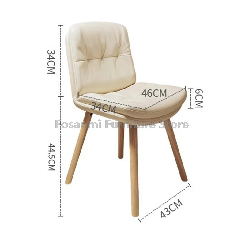 كرسي كمبيوتر منجد حديث مريح بأرجل خشبية ثابتة كرسي مكتب مريح للدراسة المنزلية كرسي كمبيوتر للألعاب للمساحة الصغيرة #6