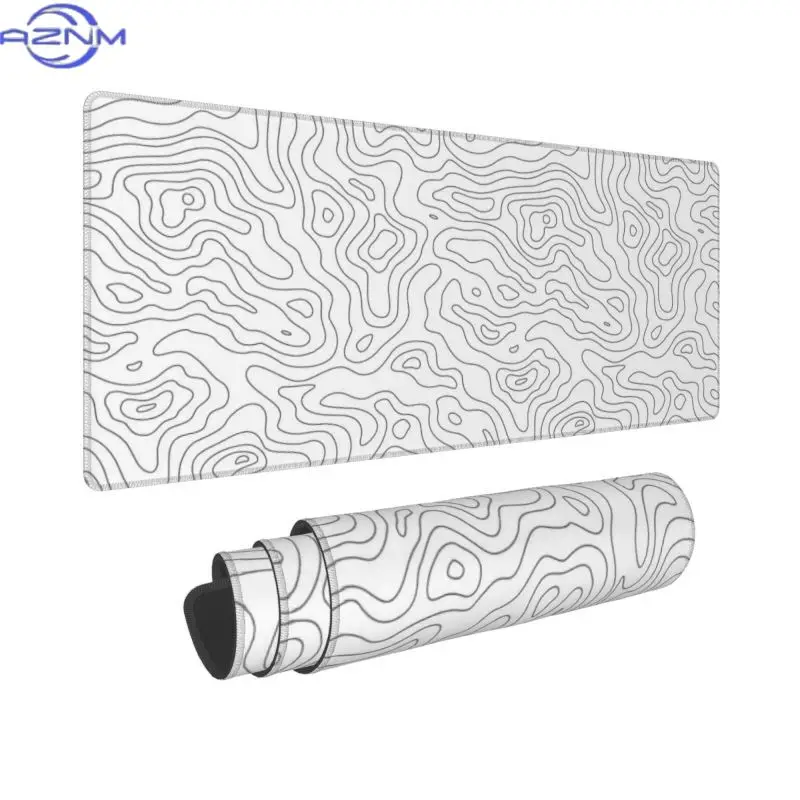 Large Black and White Gaming Mouse Pad Gamer Big Mouse Mat Computer Gaming Locking Edge MousePad  Keyboard Desk Mice Pad