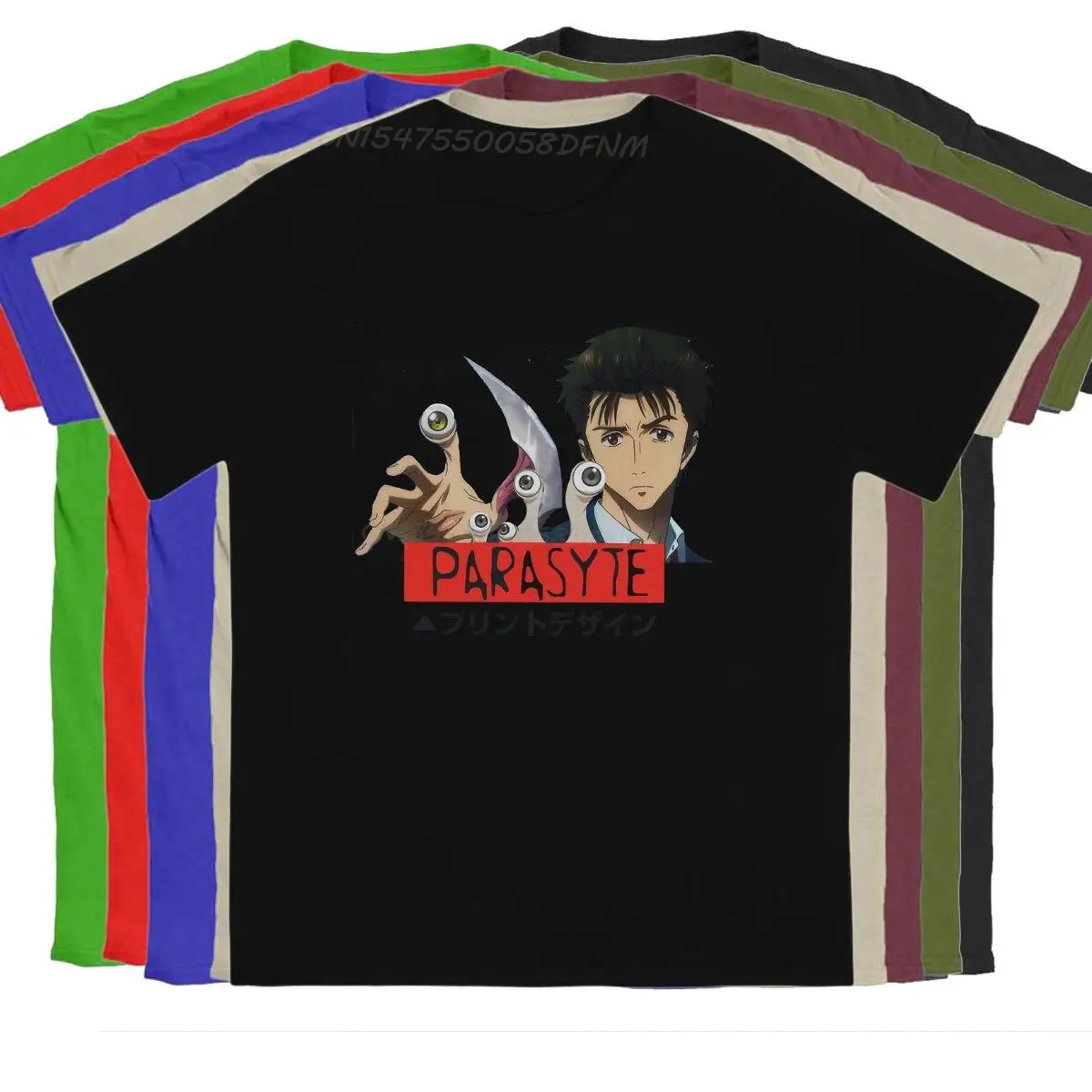 Migi Boy Men's T-shirts Parasyte The Maxim Izumi Shinichi Anime Vintage Tee Shirt Men T Shirts Summer Tops T-Shirt Oversize