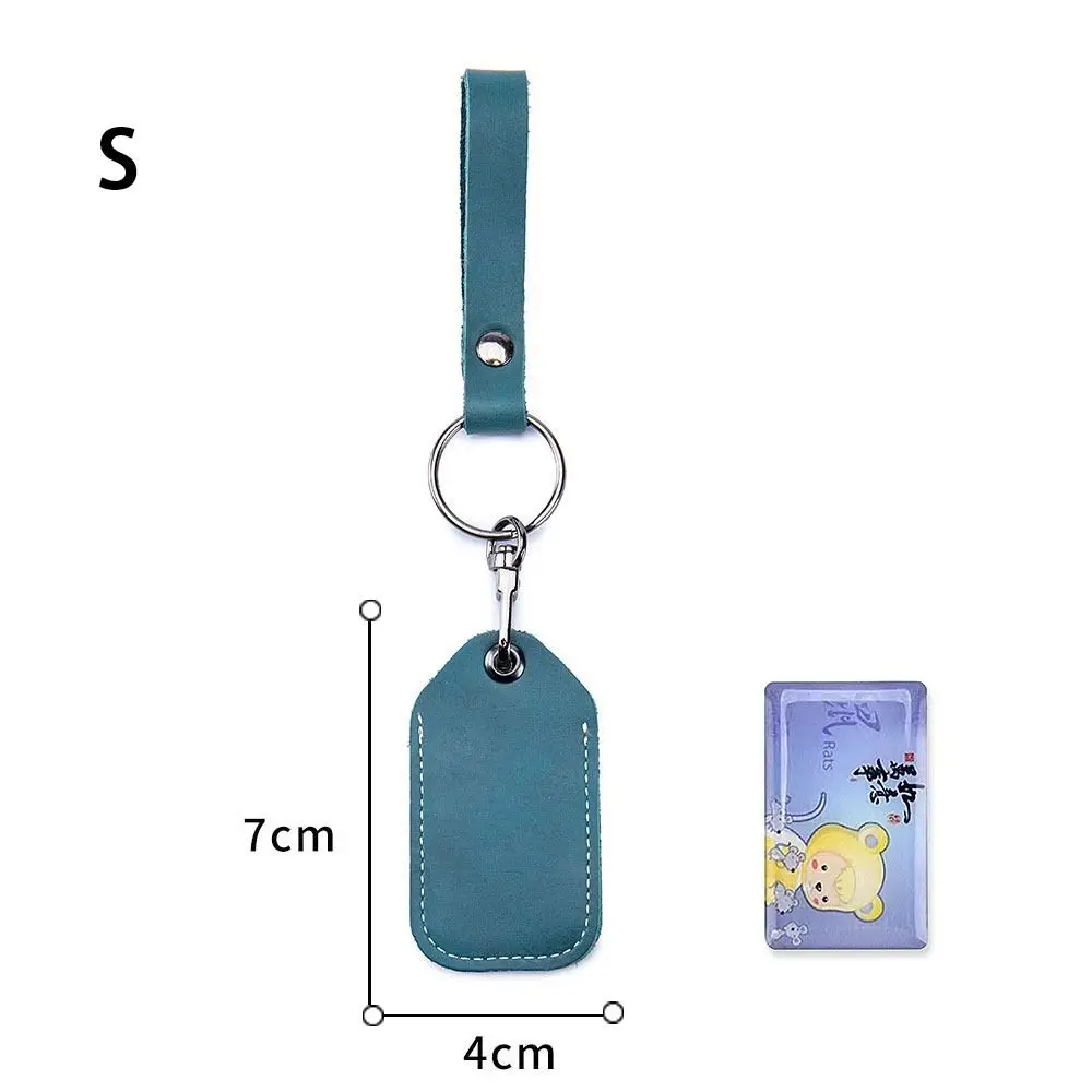 Wallets Access Tags Door Lock Clips Leather Key Holder ID Card Case Key Tag Ring Cow Leather Keychain