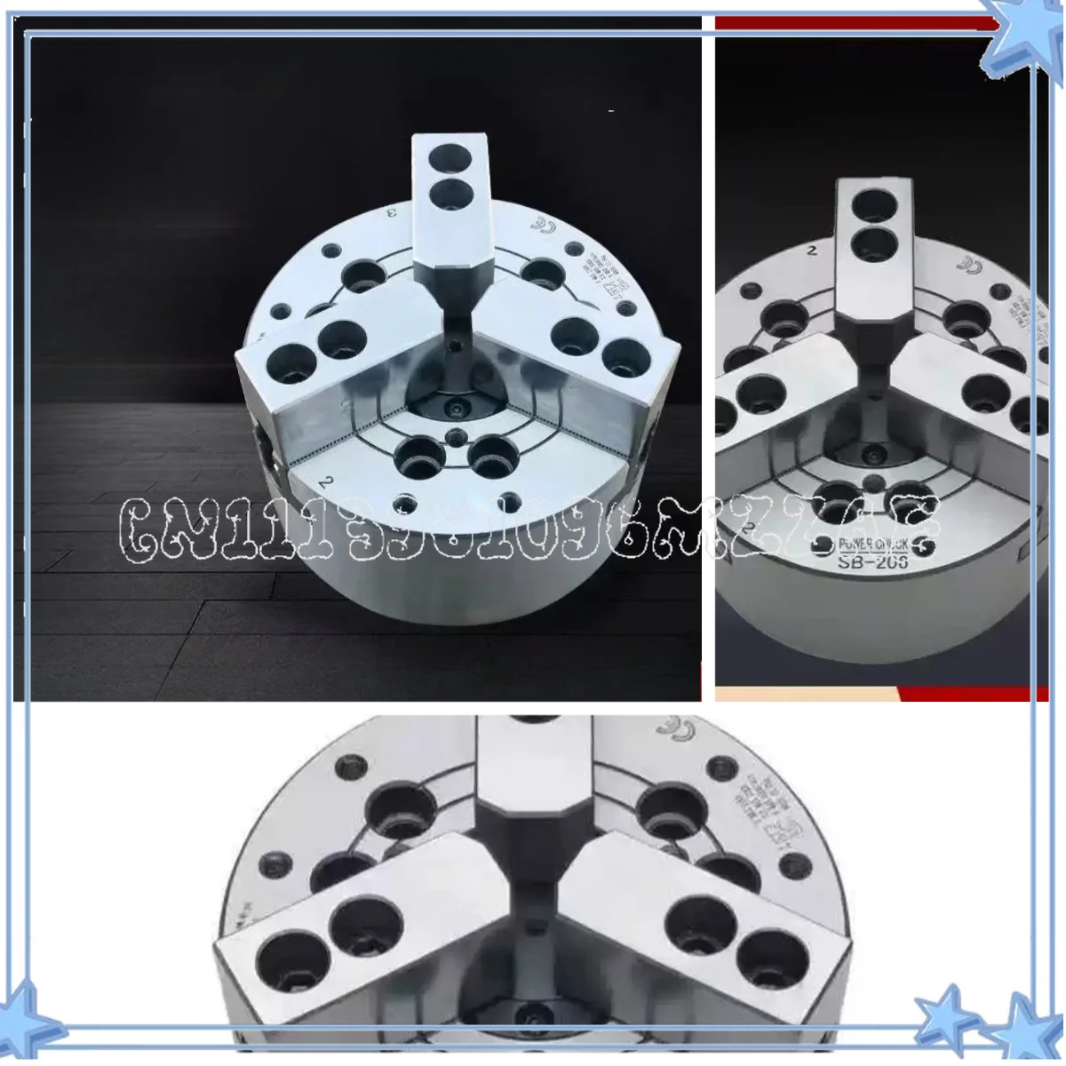 Standard Hollow Solid CNC Three-jaw Hydraulic Chuck 5 6 8 10 12 15 18 Inch 200 Full Set of Modification