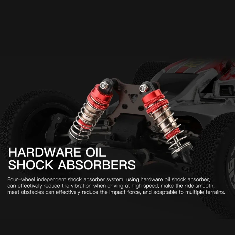 WLtoys 144001 60KM/H RC카 전문가용 1/14 전동 4x4 오프로드 무선 조종 자동차 드리프트 고속 레이싱카 장난감 어린이 선물