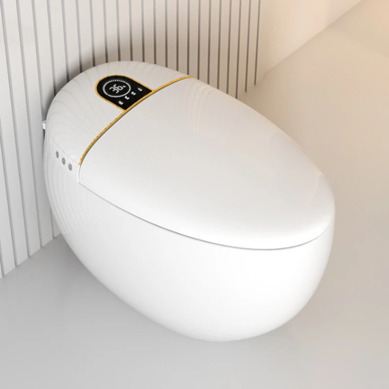 Colored egg shaped integrated fully automatic intelligent toilet with light luxury and no water pressure limit electric toilet c