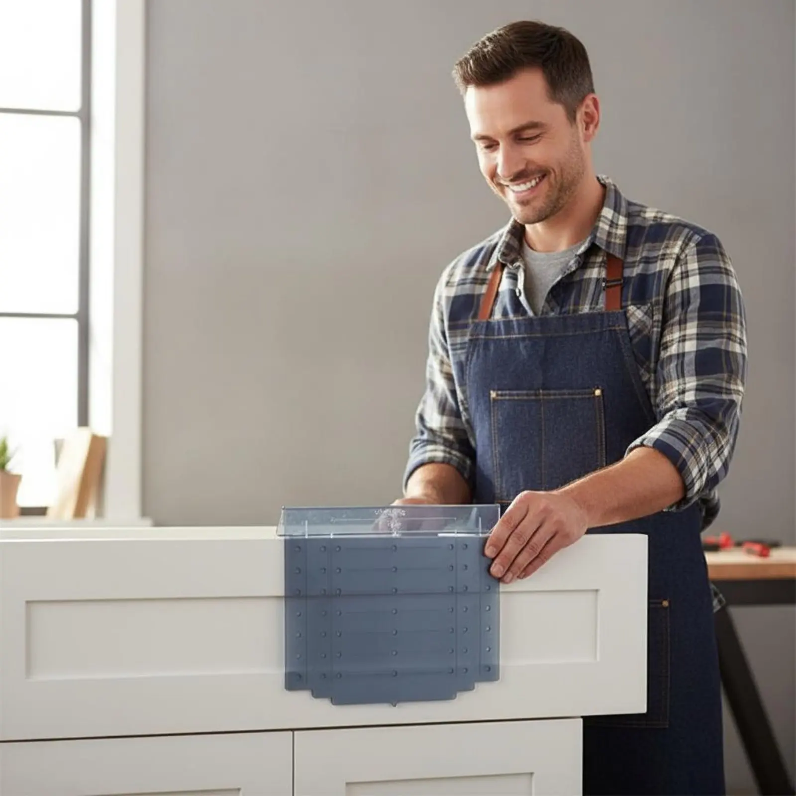 

Набор из 2 шаблонов для установки ручек с точной шкалой, регулируемый шаблон для позиционирования отверстий под ручки дверей шкафов