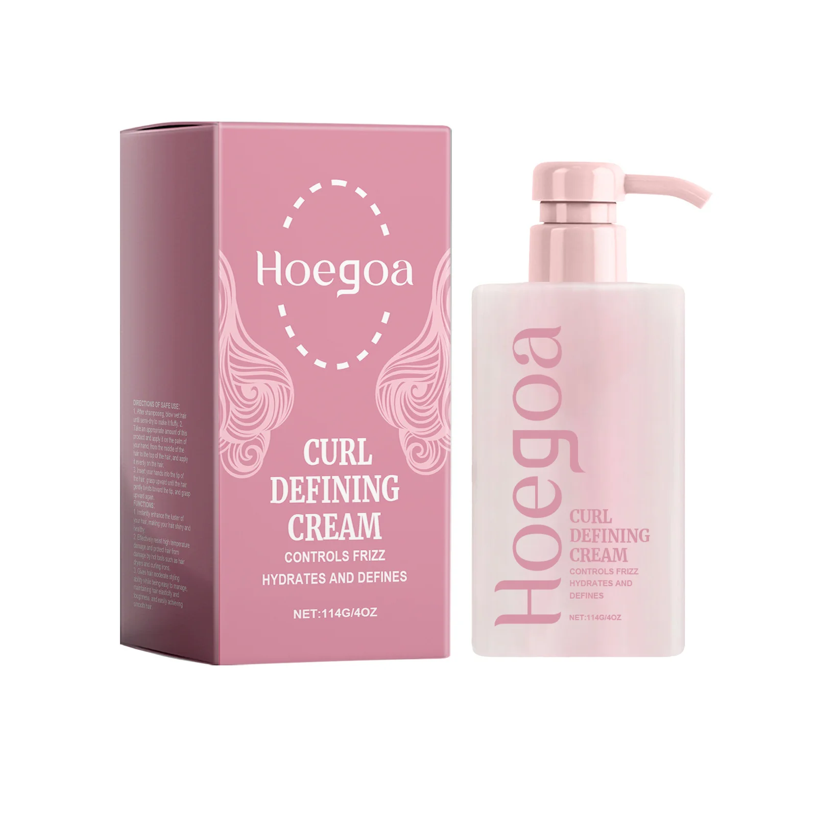 Hair Curling Cream Hair Elastin Enhancer Lasting Shiny Prevent Frizz Defines Curls Hair Smoothing Moisturizing Volumizing Cream