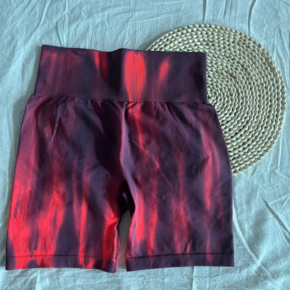Tie Dye Aurora Shorts weibliche nahtlose schlanke Leggings Fitness studio Laufen Radfahren dehnbare Leggings hohe Taille Hüfte heben Yoga-Shorts – Detail 7