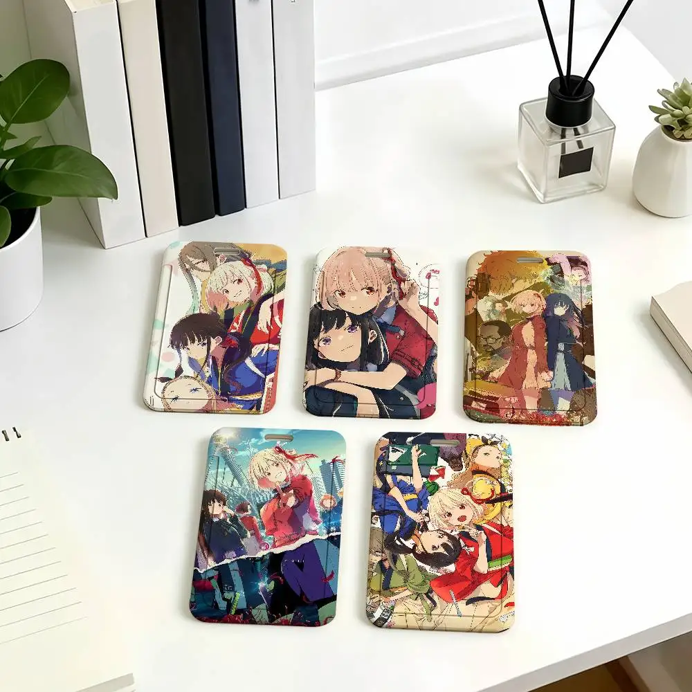 Anime Lycoris R-Recoil Card Holder Student ID Case Daily Use Subway Commute Work Cover Office School Bus Protector