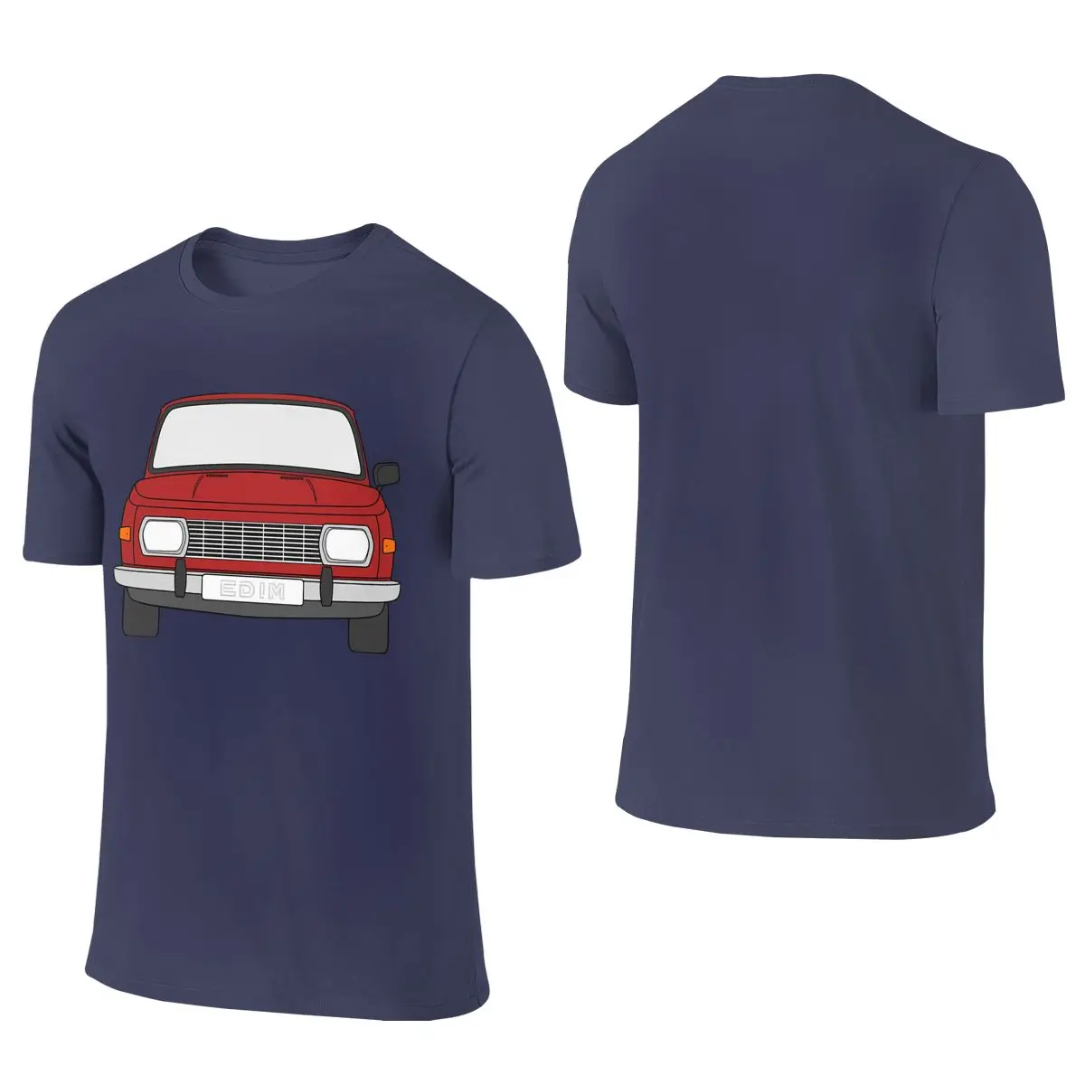 Wartburg 353 Dark Red Color Active Basic Reversible T-shirtMinimalist Style   Cotton Tee