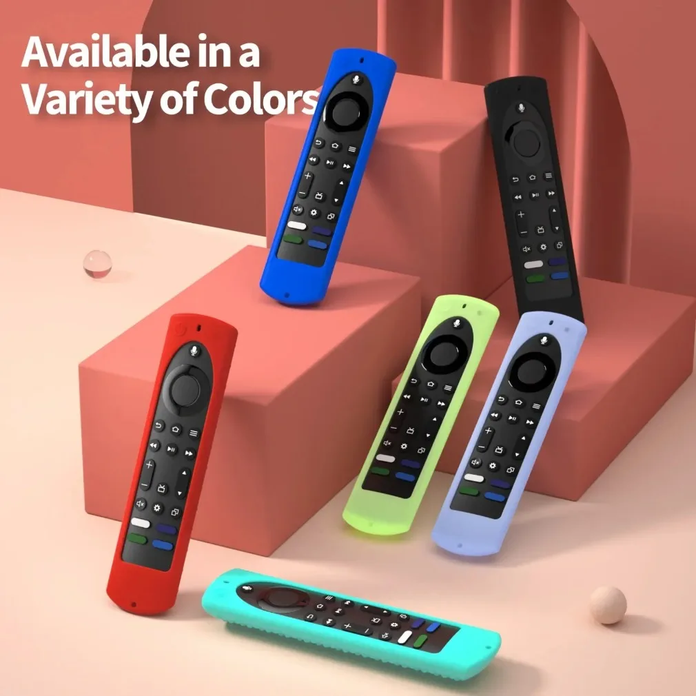 Silicone cover for Amazon Fire TV Stick 4K Max 2023, flexible remote control case with strap, anti-drop protective case
