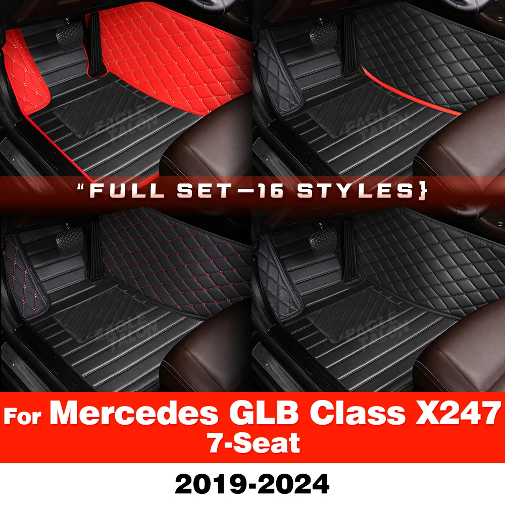 

Автомобильные коврики для Benz GLB Class X247 7-местный 2019-2024 2023 2022 2021 20 Пользовательский коврик в багажник Автоматические подушечки для ног Аксессуары для интерьера