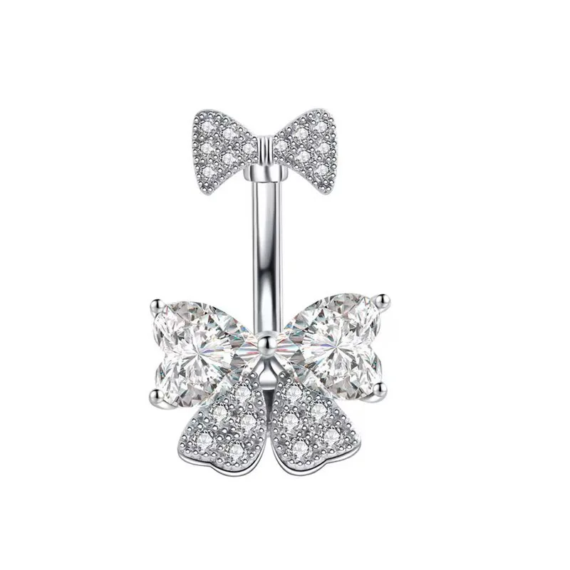 1PCS Rosa Krone Bauchnabel Ringe Schmuck Edelstahl Herz Nabel Piercing Barbell Kristall Nette Bauch Ringe Für Frauen Mädchen