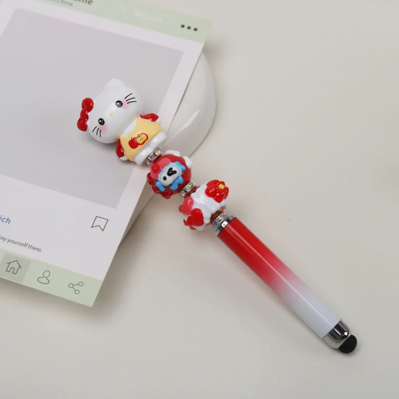 New model Hello kitty Bead Pen Hand drawn Bead Touchscreen Pen Mobile Tablet accessory Student Learning Supplies Office Supplies