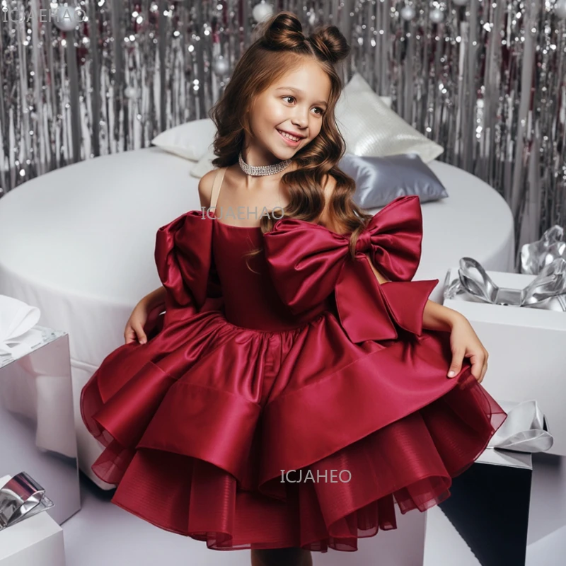 Girls Princess Dress Birthday Party Gown PianoCelebration Children Elegant Dress Recital Host Performance Outfit Pageant Formal