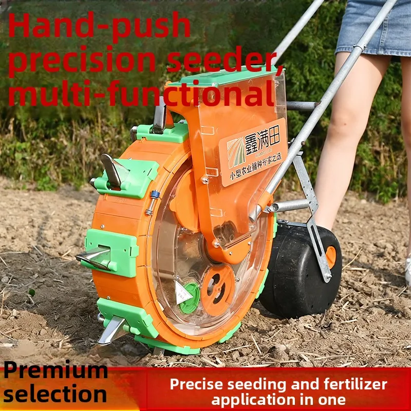 New Manual Corn Peanut Seeder Hand Push Planter for Soybean Peanut Sowing and Fertilizing