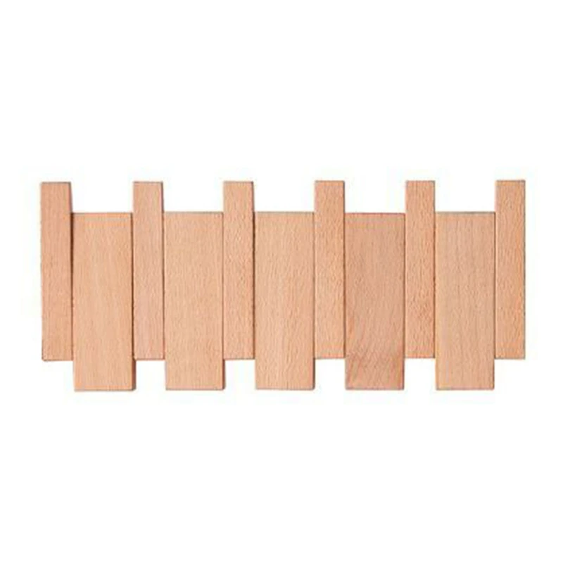 

HOT-Wall-Mounted Coat Hanger Solid Wood Clothes Hook Door Hanger Coat Rack Home Decoration
