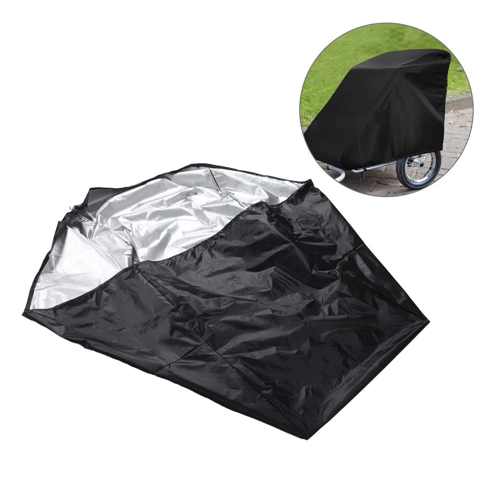 

Bicycle Waterproof Oxford Fabric Pu Coating Windproof Dustproof For Pet Trailers Outdoor Storage Protection Utility