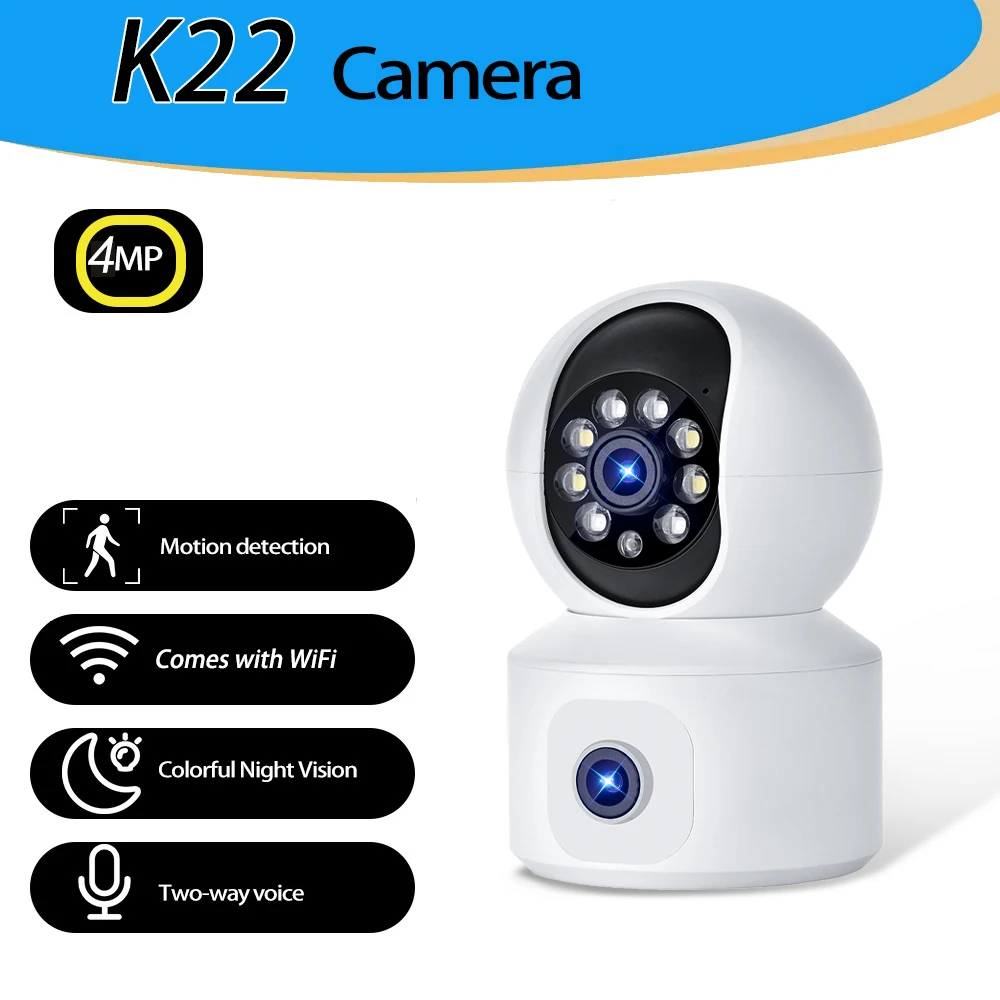 O-KAM PRO 4K 8MP Dual Lens 1080p 4MP Wifi IP PTZ Dome Indoor Humanoid detection Two Way Audio Color Night Vision Security Camera