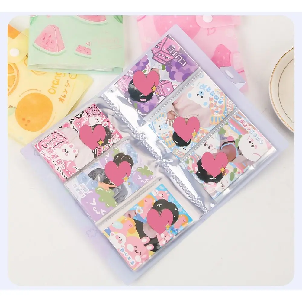 Fashion 120/240 Slots 3-inch Album PVC Transparent Photo Storage Fruit Card Pack